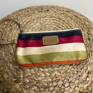 Coach Colored Strip Clutch
